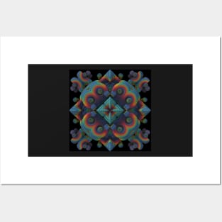 Decorative Three Dimensional Pattern Posters and Art